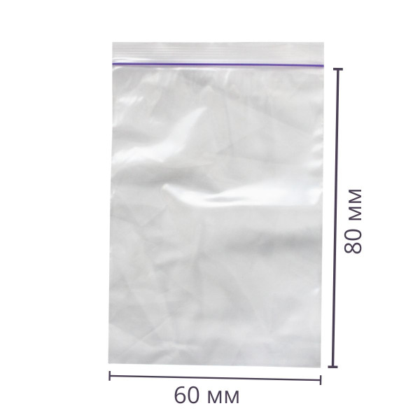 Пакети Zip-lock 60×80 мм, 100 шт